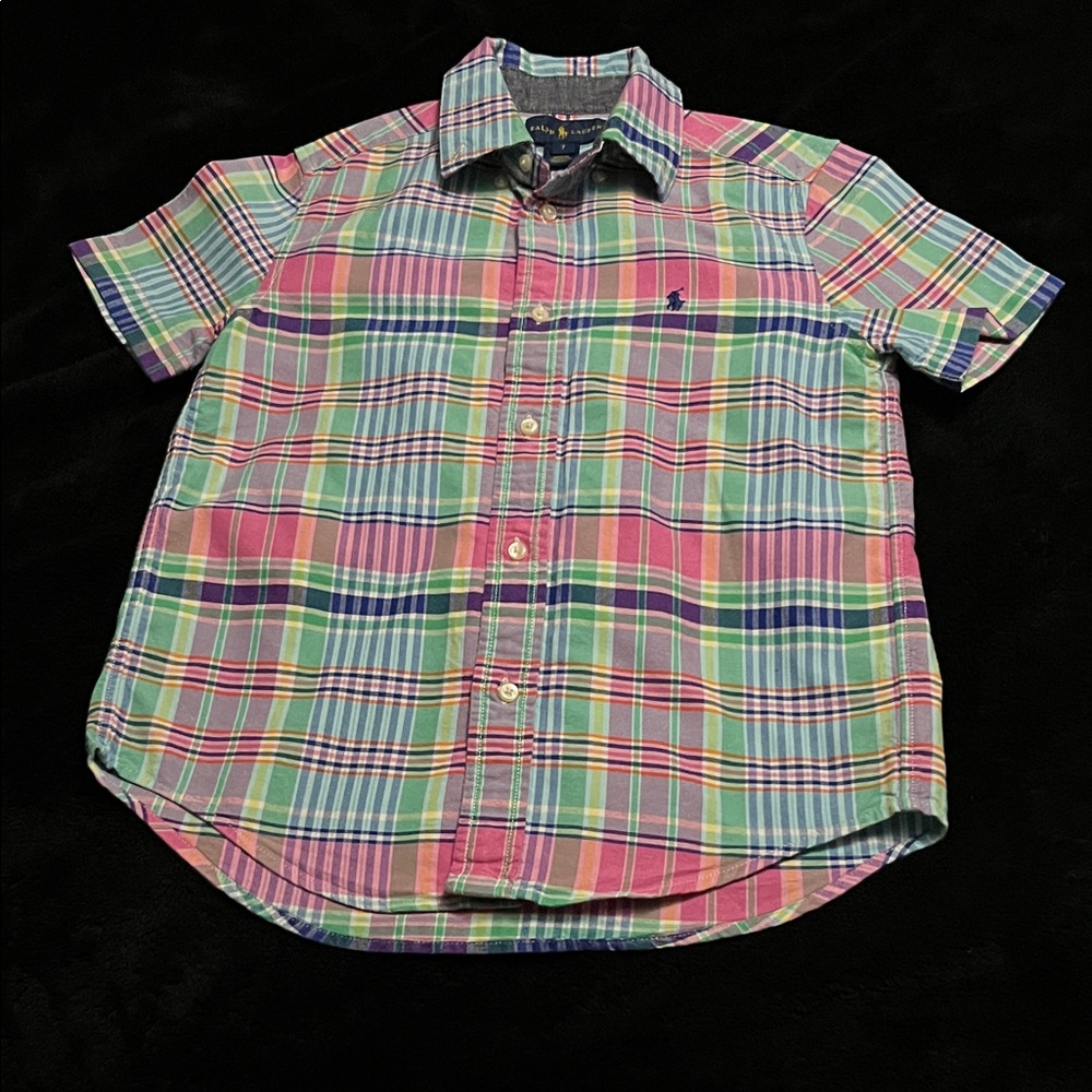 Ralph Lauren Kids Plaid Shirt - Pink, Green, Blue